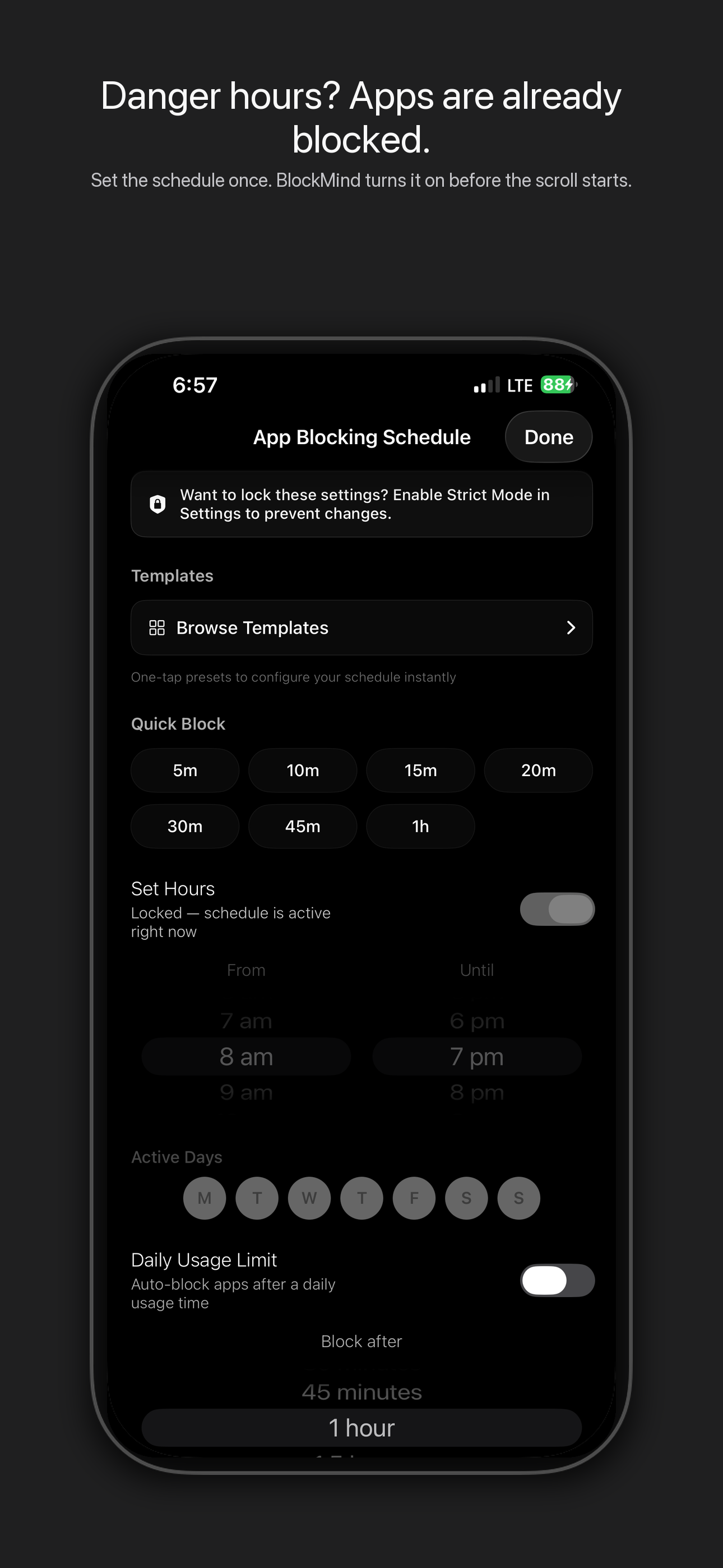 App Blocking Schedule